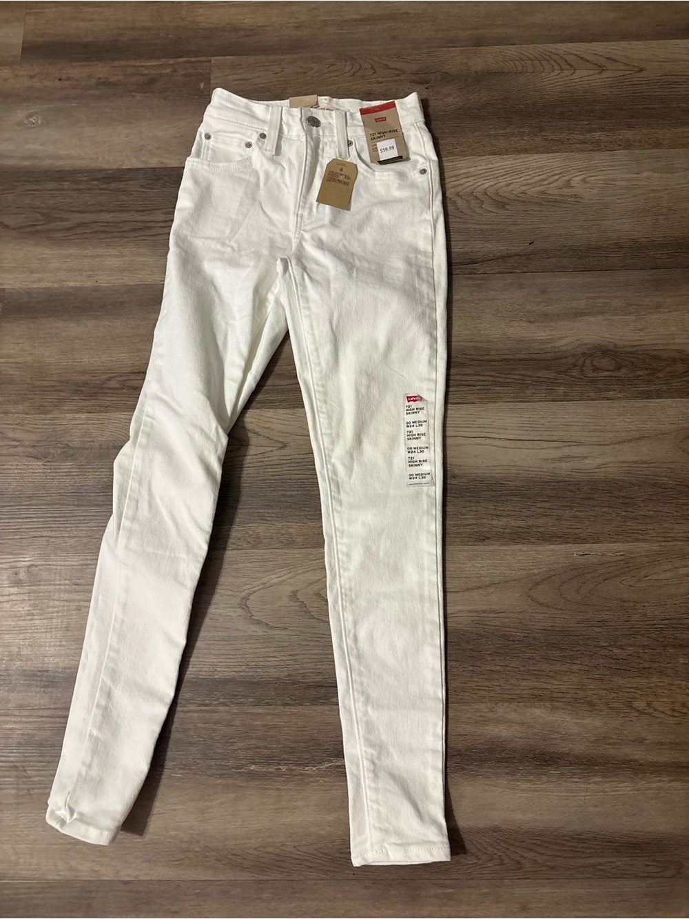 Levi's White Skinny High-Rise Jeans